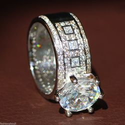 *NEW ARRIVAL* STUNNING White Sapphire SZ 5 - 11 Engagement Wedding Ring *See My Other 500 Items*