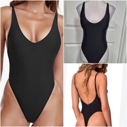 Relliciage High  Cut Thong Swimsuit MEDIUM