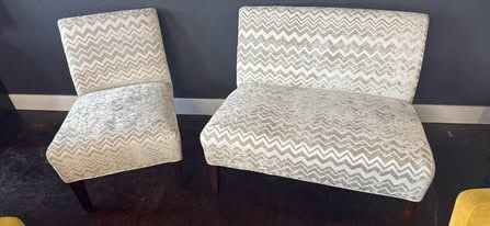 Grey Chevron couch set
