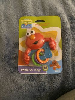 Sesame Beginnings Elmo Rattle With Rings