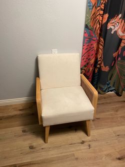 Accent Chair with Cane Armrests