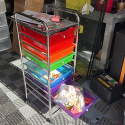 Tons Of Crafting And Art Supplies And Storage Cart