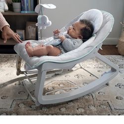 Ingenuity Keep Cozy 3-in-1 Grow with Me Vibrating Baby Bouncer, Seat & Infant to Toddler Rocker, Vibrations & -Toy Bar, 0-30 Months Up to 40 lb