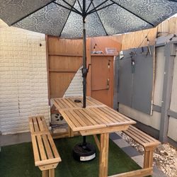 Backyard Bench Table