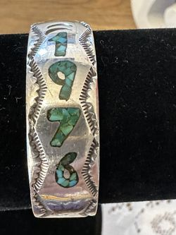 Vintage Sterling  Silver Cuff Bracelet 