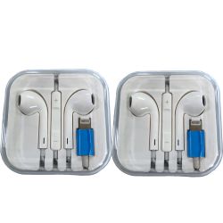 2pcs $9.9 Wholesale Lots 2 Packs-Earbuds for iPhone Headphones Wired Lightning Earphones Headphones