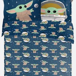 Star Wars The Mandalorian Queen Sheet Set 