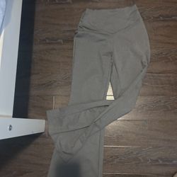 Grey flare leggings