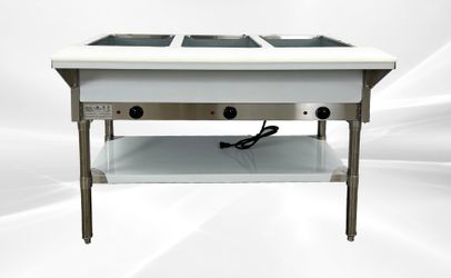 ETL 3 plate warmer and dry steam table 120v NH-3-120