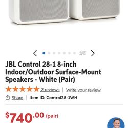 JBL Indoor/Outdoor Surface Mount Speakers