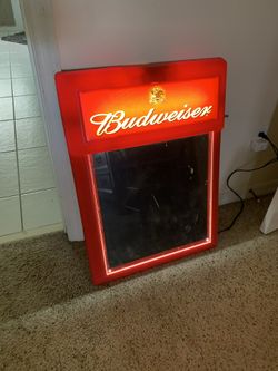 Lighted Budweiser Menu Board 
