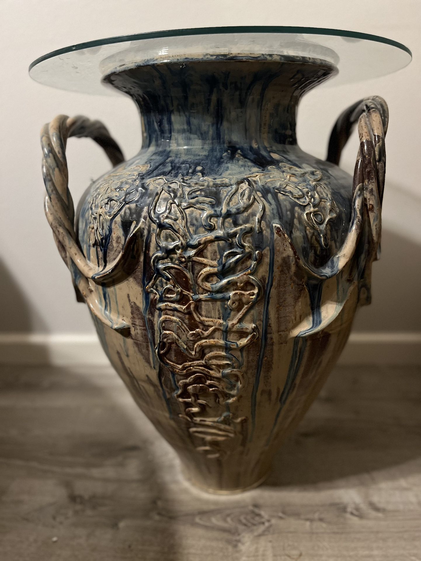 Large Pottery Vase, Artist Signed