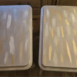 Refinished Solid Wood End Tables