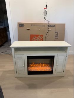 Wood Freestanding Electric Fireplace