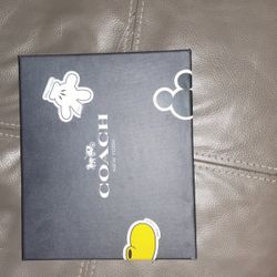 NWT COACH X DISNEY MICKEY HANGTAG KEYCHAIN KEYFOB SET LIMITED EDITION F59882