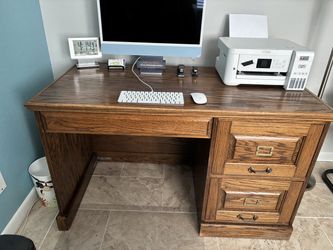 Vintage Solid Oak Desk