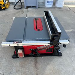 Milwaukee M18 FUEL ONE-KEY 18-Volt Lithium-Ion Brushless Cordless 8-1/4 in. Table Saw (Tool-Only)  - handle for blade adjustment is slightly broken, s