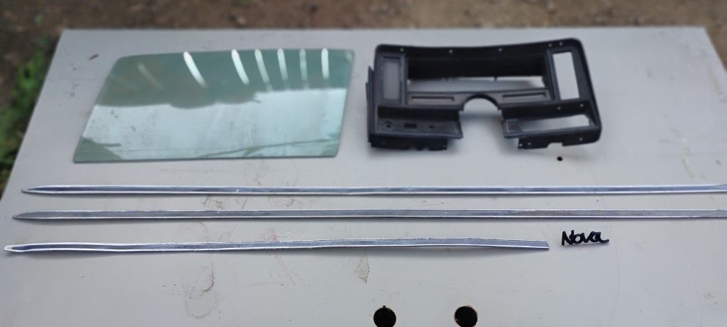 1969 Chevy Nova  Trim Mouldings ,Dash Panel ,Emblem And Driver Side Window