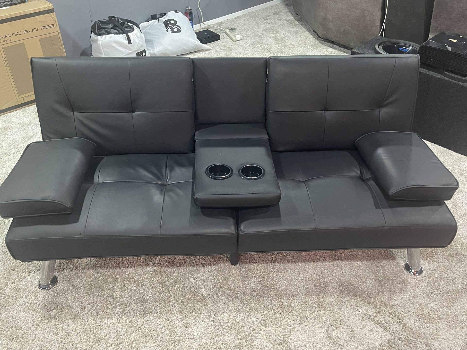 Leather Futon/bed