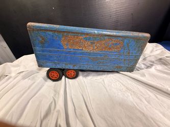 Vintage Metal Toy Semi Trailer