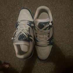 Louis Vuitton Trainers Blue and White