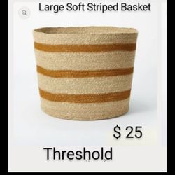 Brand New Large Soft Striped  Basket Threshold &  Studio Mc Gee
