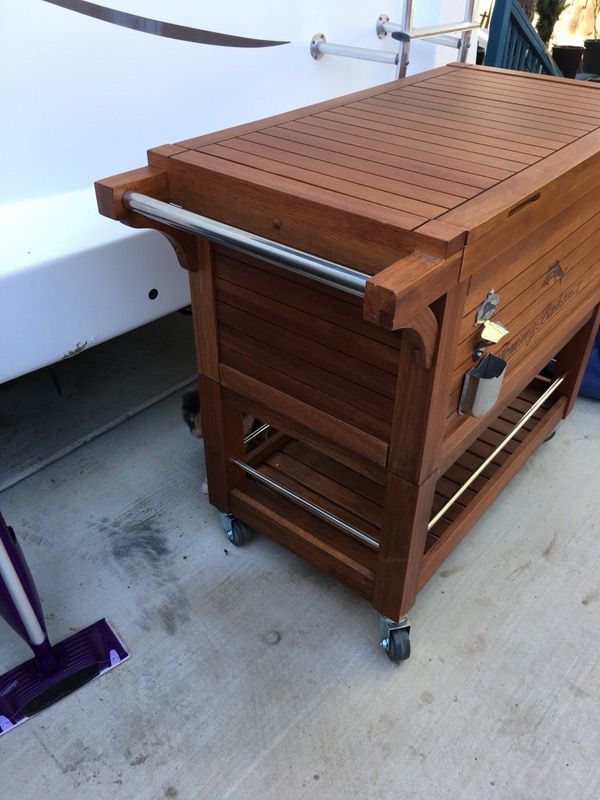 Tommy Bahama Wood Outdoor Cooler For In Hemet Ca Offerup