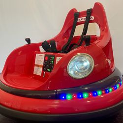 ELEMARA Kids Bumper Car, 1.9mph Max, 12V Electric Car for Toddlers Red 3-8 years