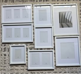 Pottery Barn White Picture Frame Set – 8 Pieces