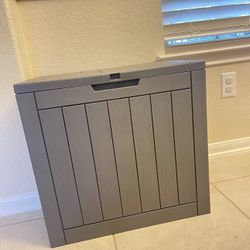 Outdoor Storage Box, 31 Gallon Deck Box Indoor and Outdoor Use, Waterproof Resin Storage Bin for Pac