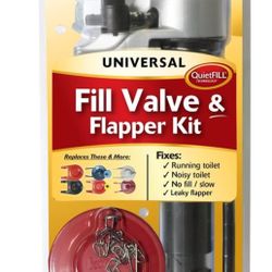 Korky 818MP QuietFILL® Platinum Universal Toilet Fill Valve & 2" Toilet Flapper