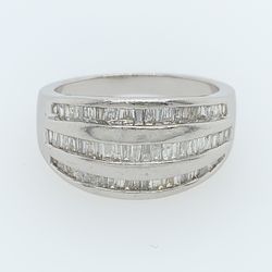 CLOSEOUT SALE! 14k white gold wedding ring with diamonds