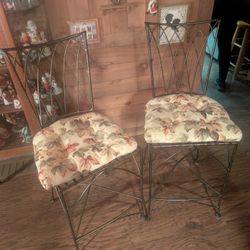 Vintage Metal Bar Stools, Set Of 2