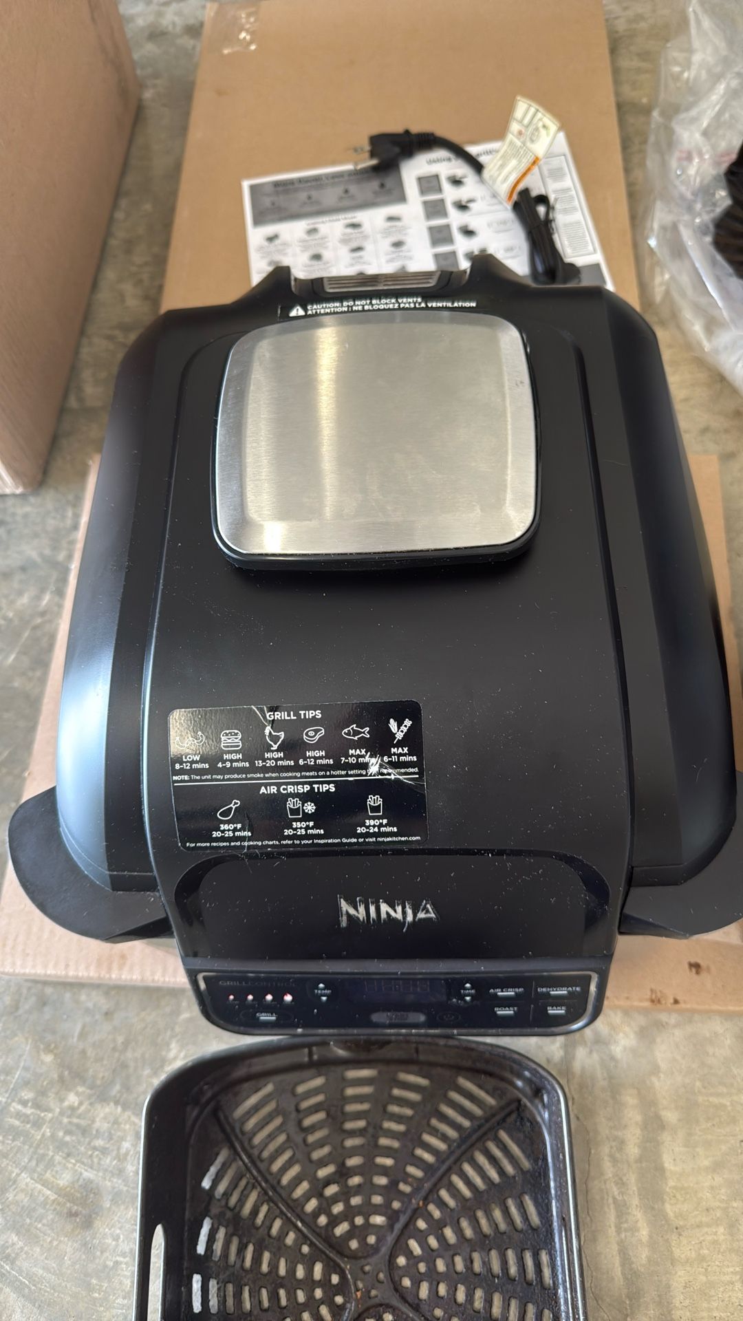 Ninja Foodi 4-in-1 Indoor Grill & Air Fryer with 500°F
