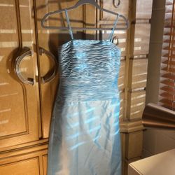 Light Blue Spaghetti Straps Dress