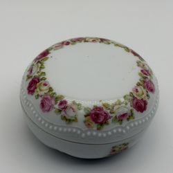 P.K. Silesia Porcelain Trinket Jewelry Box Rose Flower 1(contact info removed)