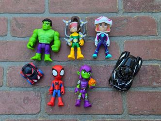 Marvel action figures and cars