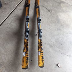 Salomon Scream 170cm Skis With Poles