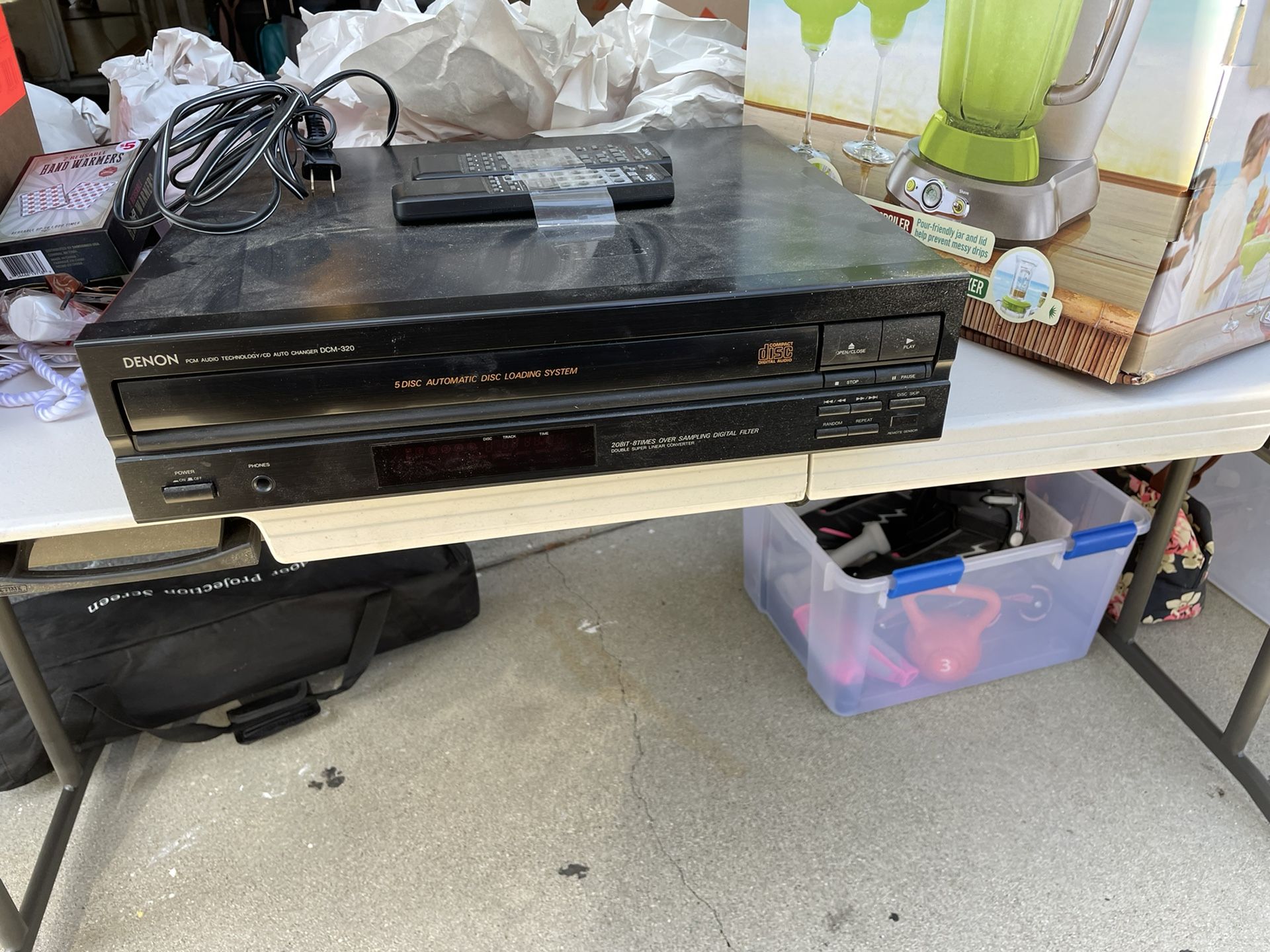 Denon Receiver And 5 CD Disc Player