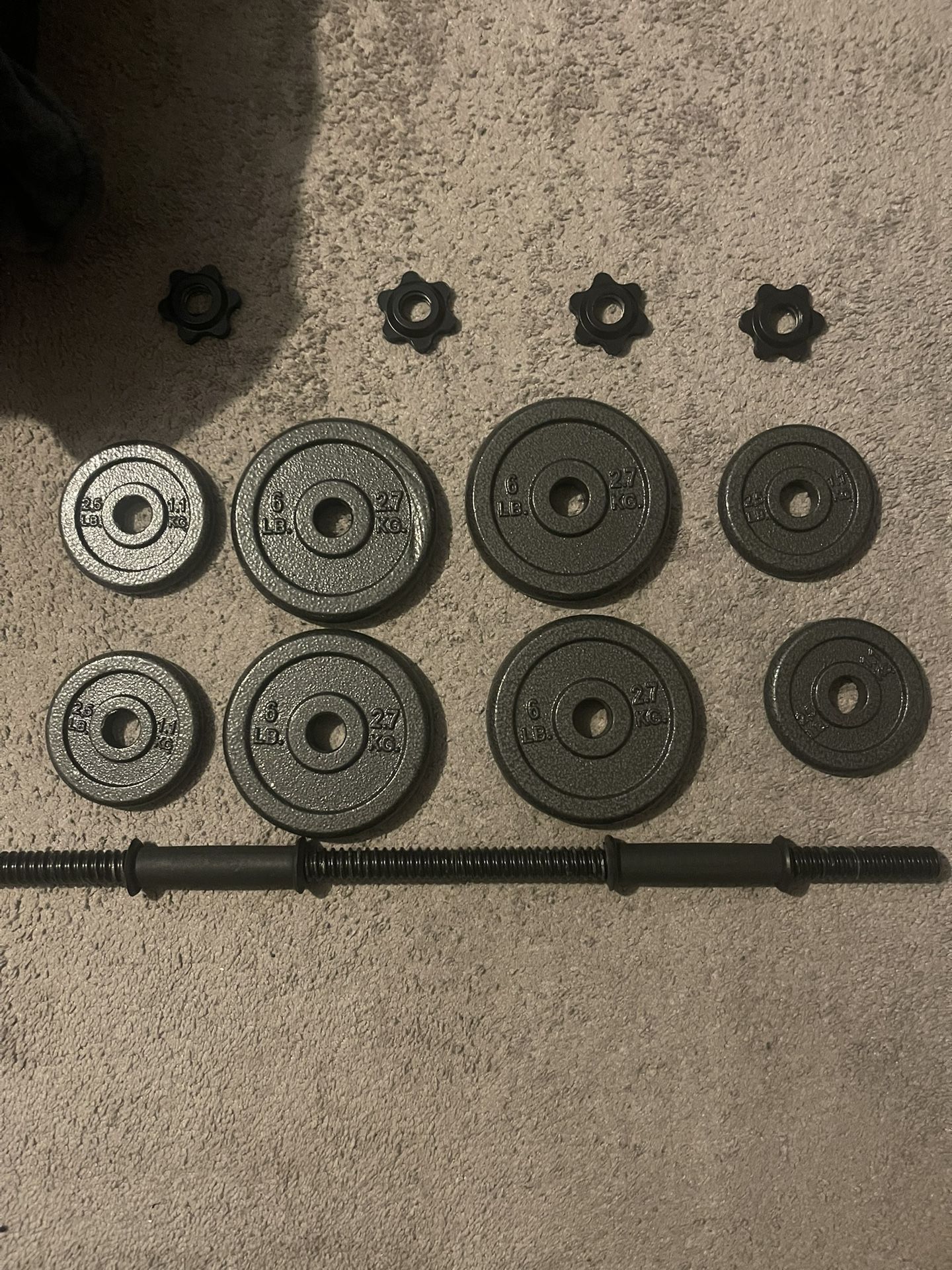 Athletic Works 40 Lb Adjustable Cast Iron Dumbbell Set
