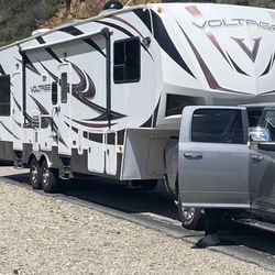 2012 DUTCHMEN VOLTAGE V3200 FLOORPLAN - TOY HAULER RV TRAILER