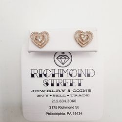 14k rose gold 0.69ctw diamond earrings 