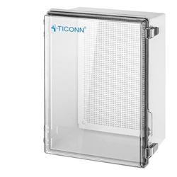 Waterproof Electrical Junction Box IP67 ABS Plastic Enclosure with Hinged Cover with Mounting Plate, Wall Brackets, Cable Glands (Clear)