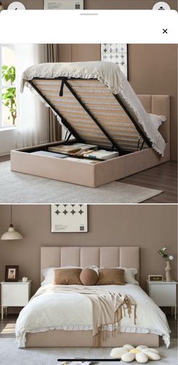 Lift up Storage Platform Bed Frame