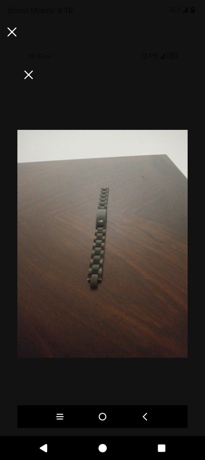 MGW Black Diamond Accent Link ID Bracelet