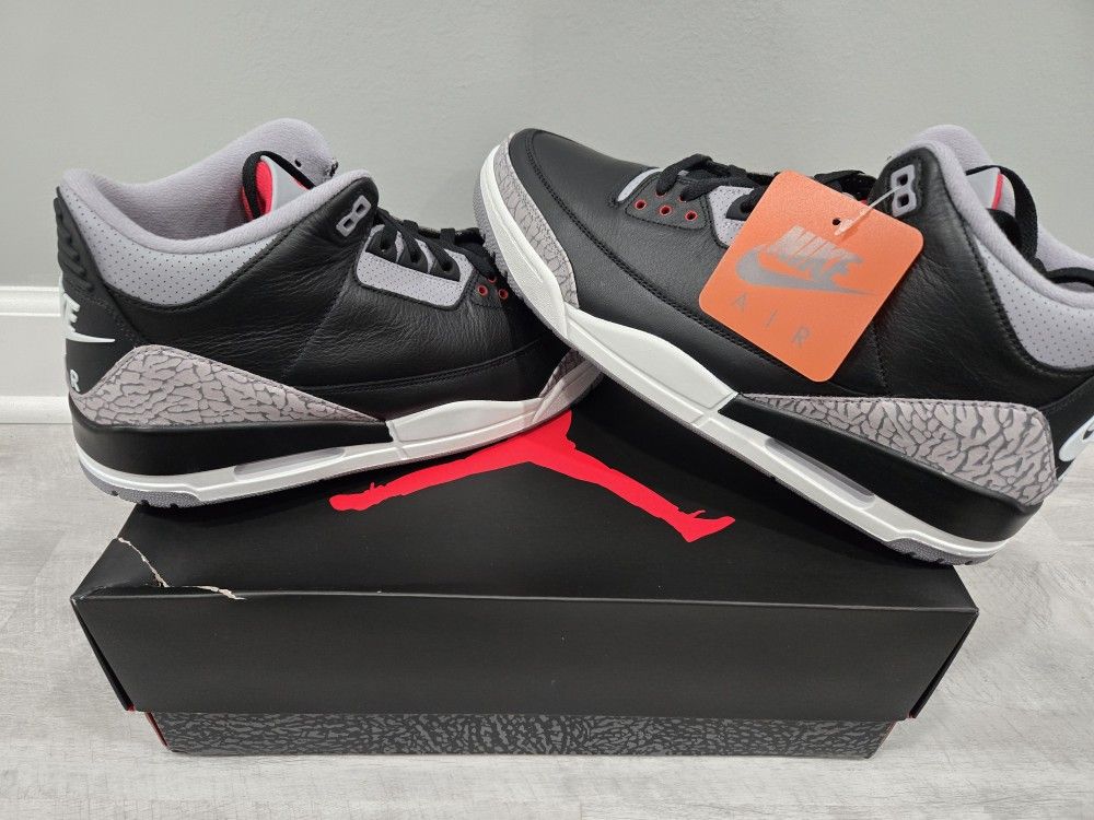 Jordan 3 Retro | Black Cement | Size 11 & 13