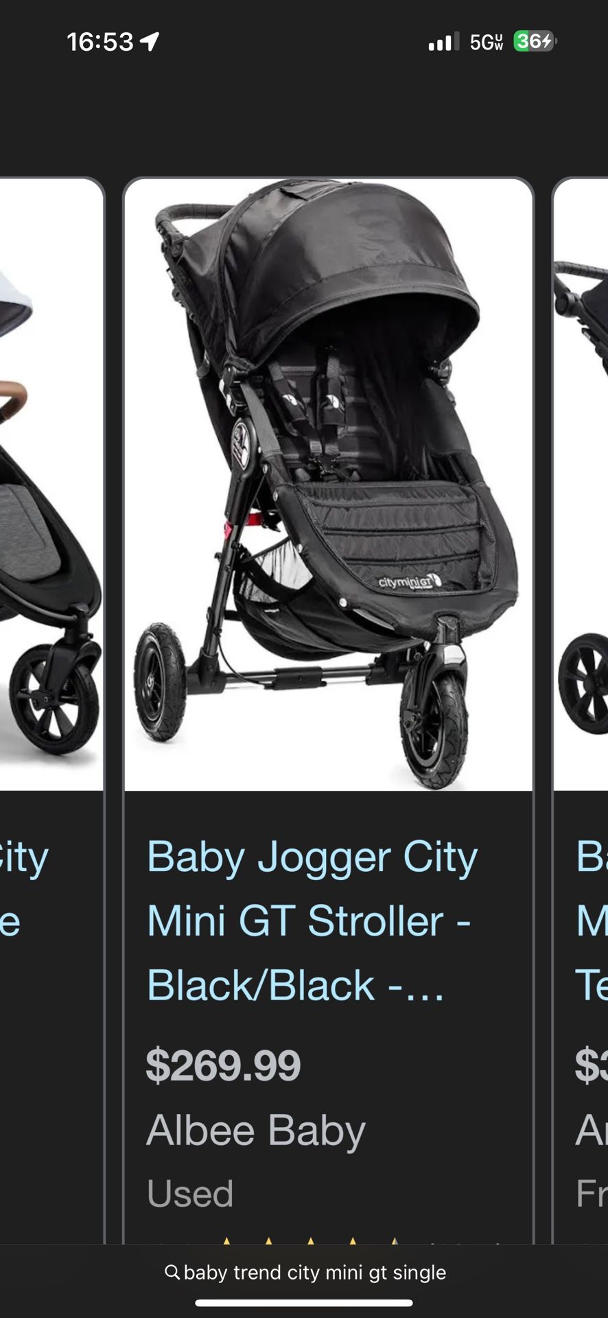 Baby Trend Mini GT Single Jogger Stroller