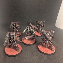Warhammer 40k Horus Heresy Chaos Space Marine Havocs squad with lascannons