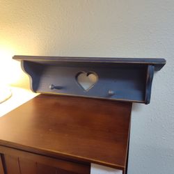 Vintage Blue Wooden Shelf