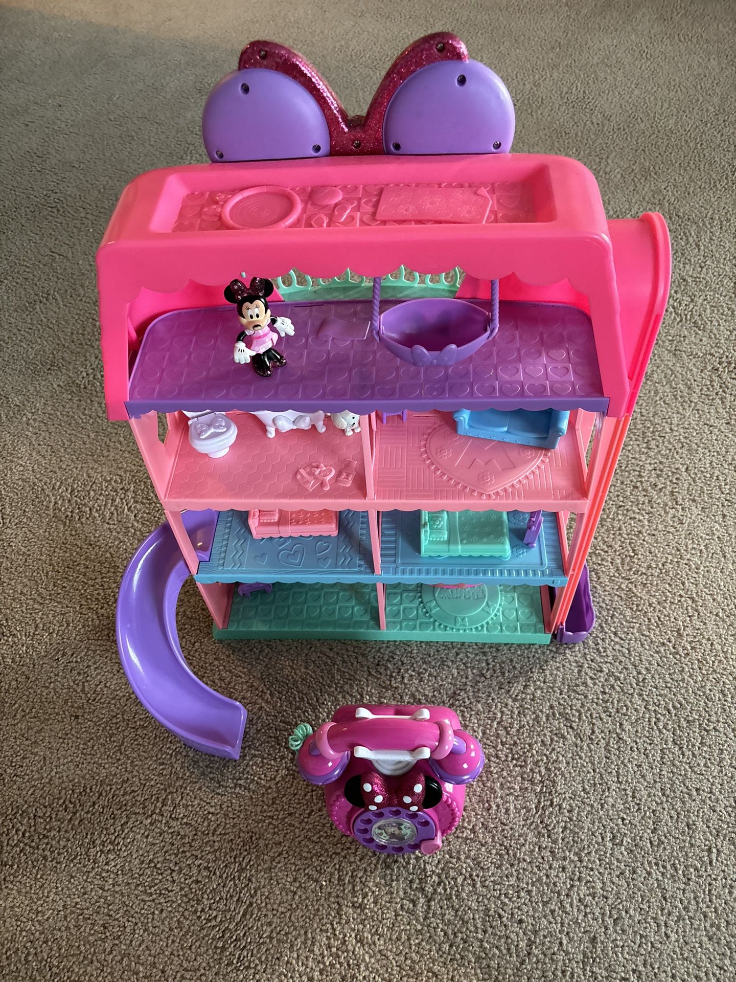 Minnie Mouse Doll House & Telephone 